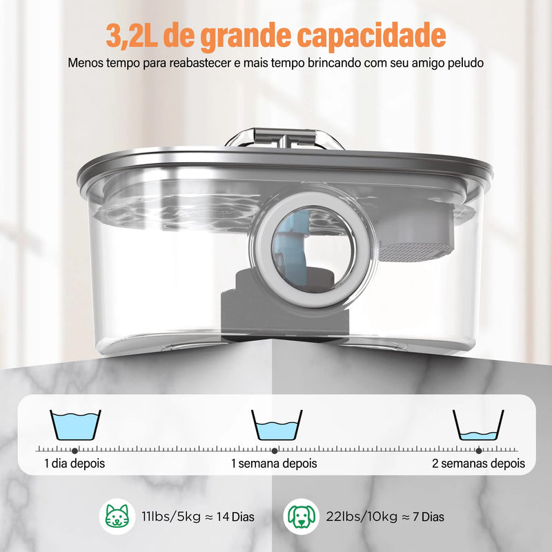Newpet Bebedouro para gatos em aço inoxidável